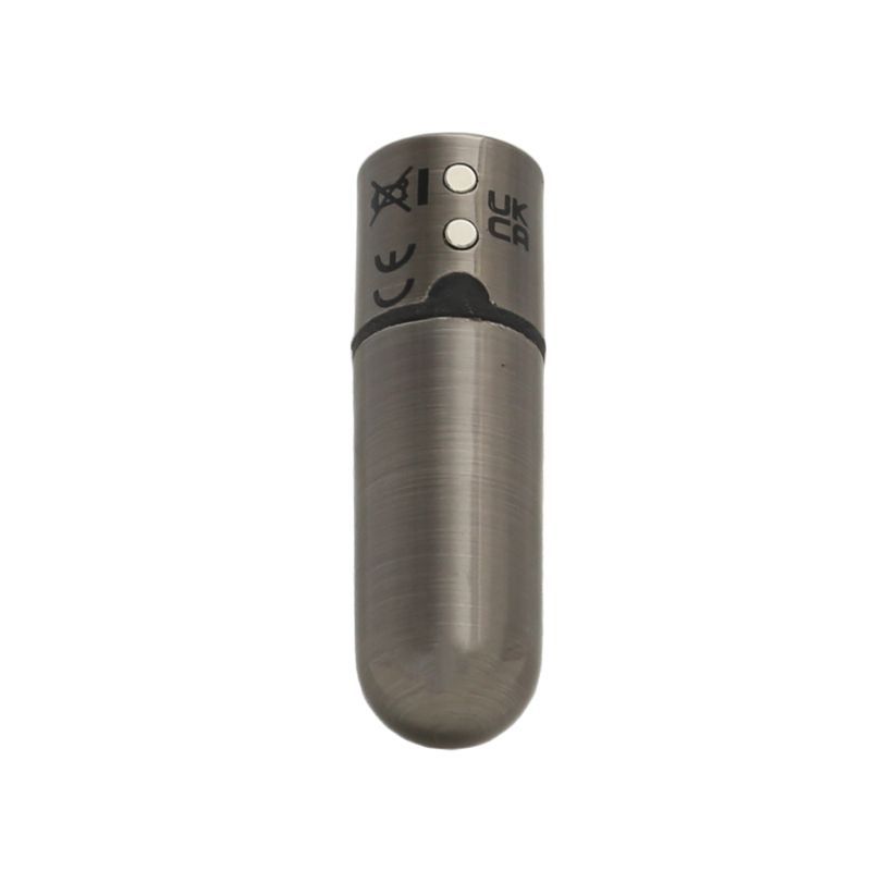 Power Bullet First Class 6cm Vibrator with Crystal Gun Metal Finish