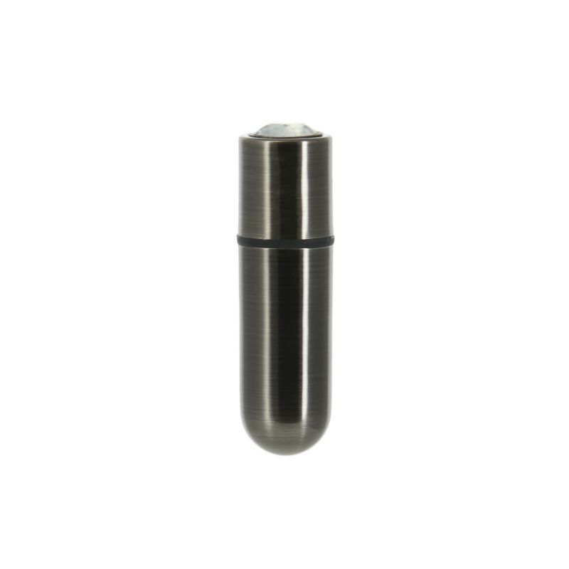Power Bullet First Class 6cm Vibrator with Crystal Gun Metal Finish