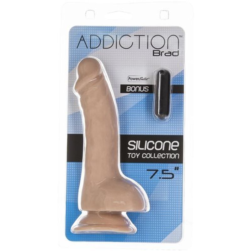 Brad 7.5in Dong Beige - Realistic Silicone Pleasure Tool