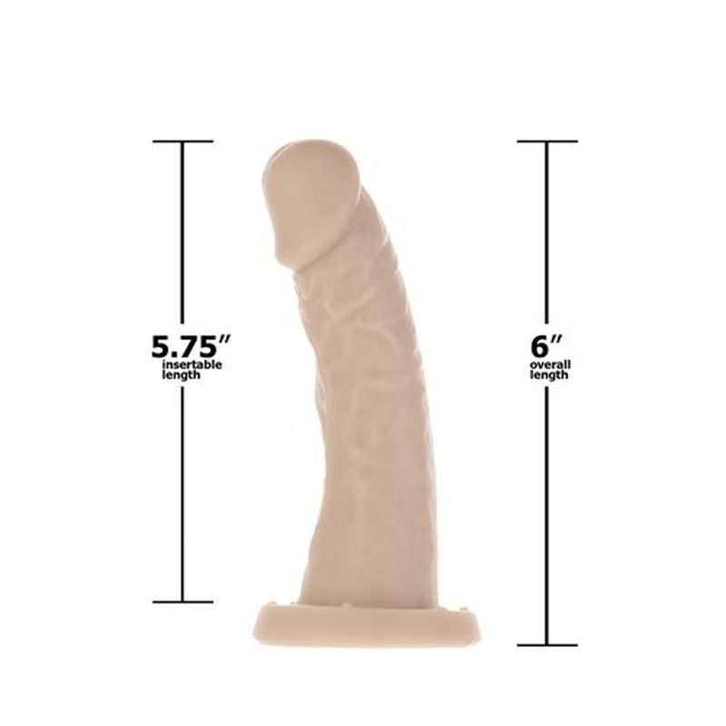 Edward 6 Inch Beige Dong Dildo for G-Spot Stimulation