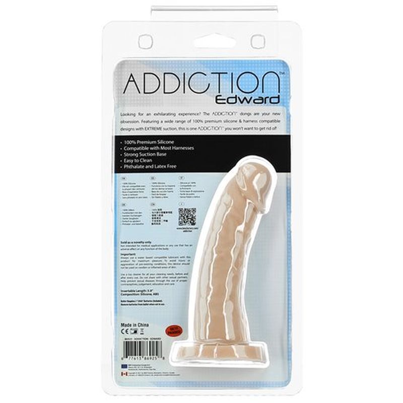 Edward 6 Inch Beige Dong Dildo for G-Spot Stimulation