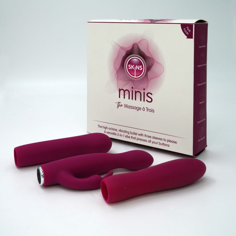 Skins Minis - Massage A Trois Pleasure Set with 3 Covers
