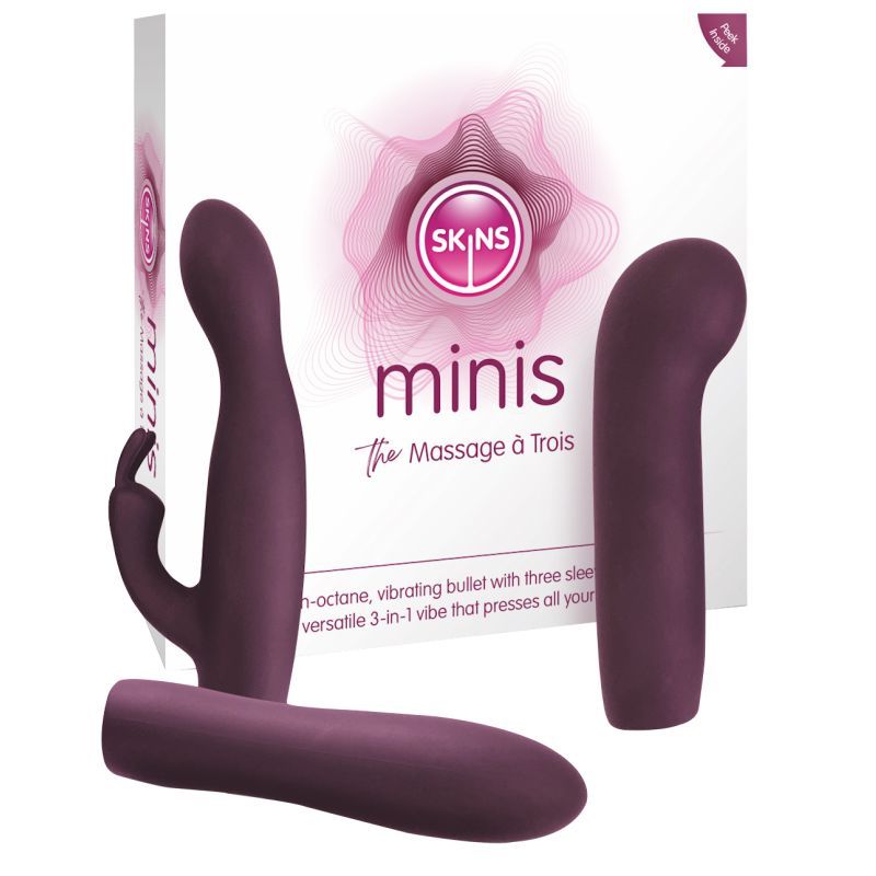 Skins Minis - Massage A Trois Pleasure Set with 3 Covers