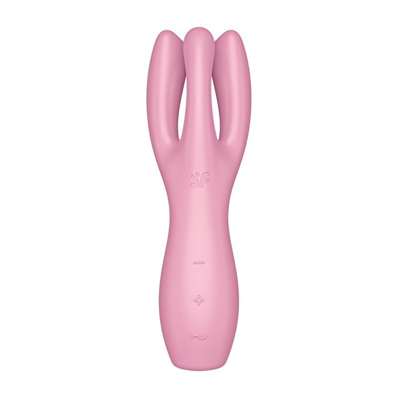 Satisfyer Threesome 3 Layon Vibrator Pink 8.5 Inches
