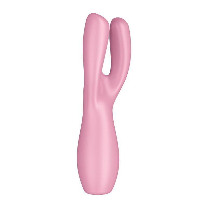 Satisfyer Threesome 3 Layon Vibrator Pink 8.5 Inches
