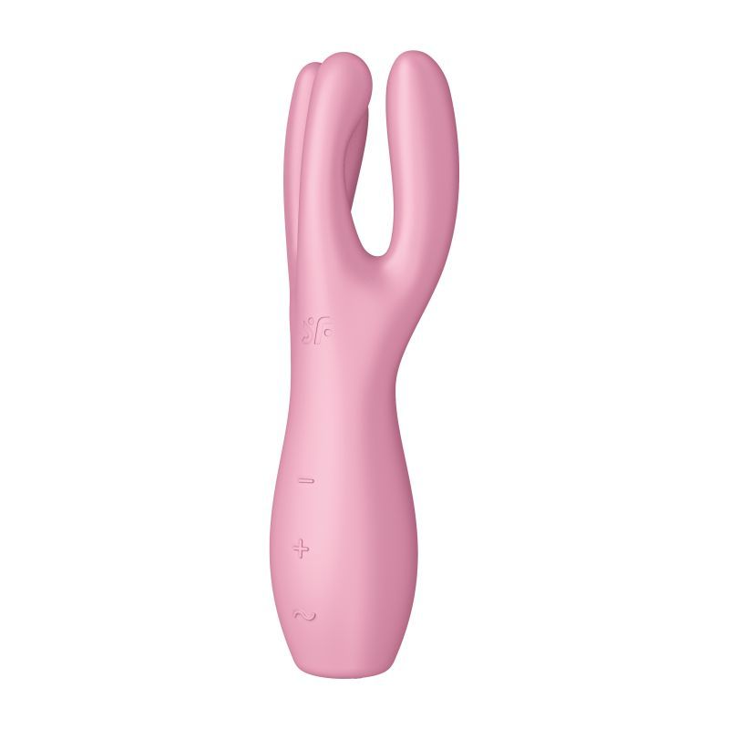 Satisfyer Threesome 3 Layon Vibrator Pink 8.5 Inches