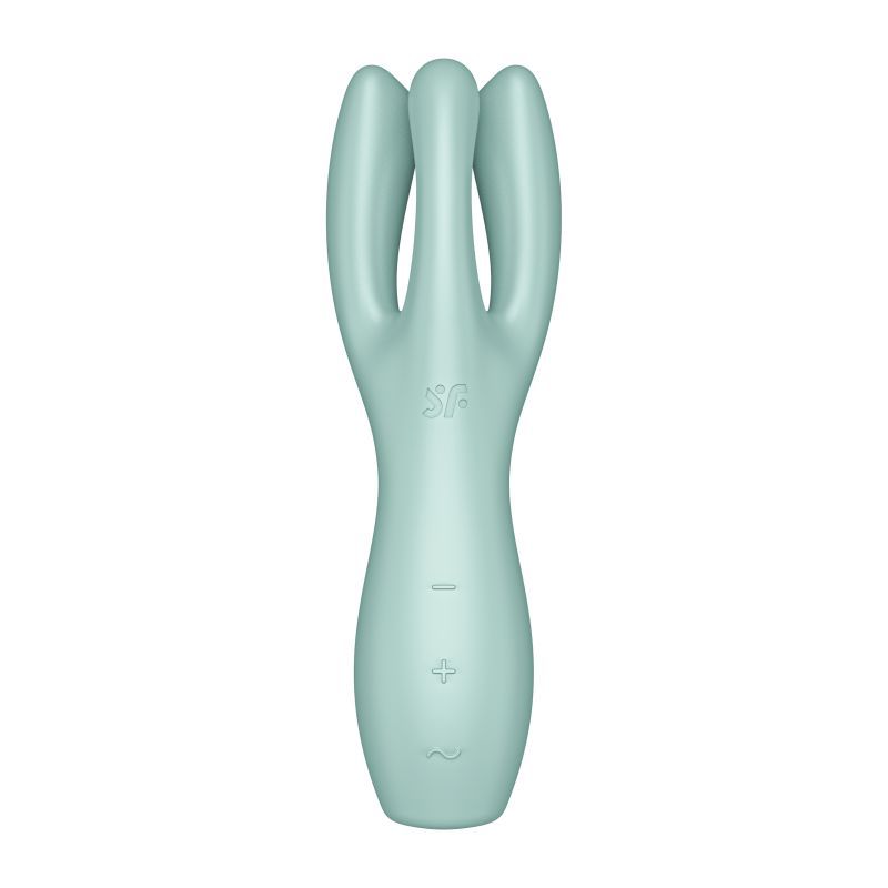 Satisfyer Threesome 3 Lay-On Vibrator (Mint) – Waterproof External Vibrator