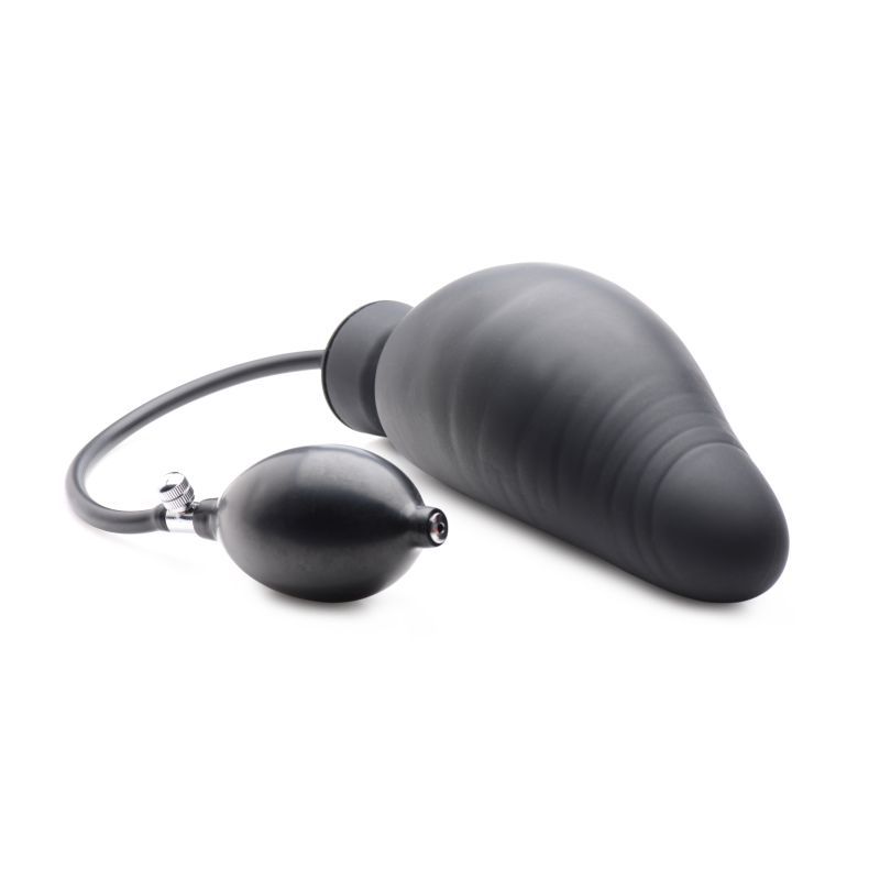 Dick Spand Inflatable Silicone Dildo (Black) – Up to 3.1" Dia Adjustable Shaft Dildo