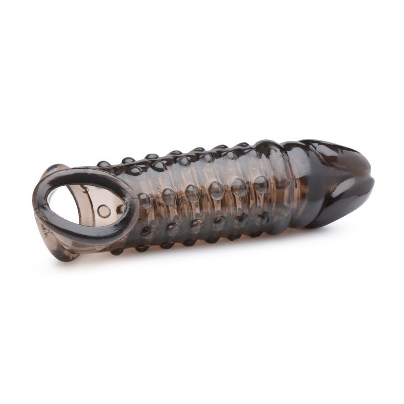 Penis Enhancer Sleeve 1.5in Smoke for Extra Length and Girth