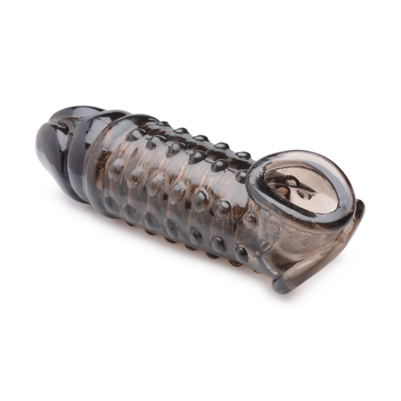 Penis Enhancer Sleeve 1.5in Smoke for Extra Length and Girth