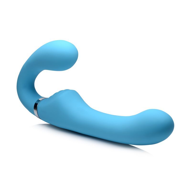 Mighty Rider 10X Strapless Strap-On Blue with Remote Control