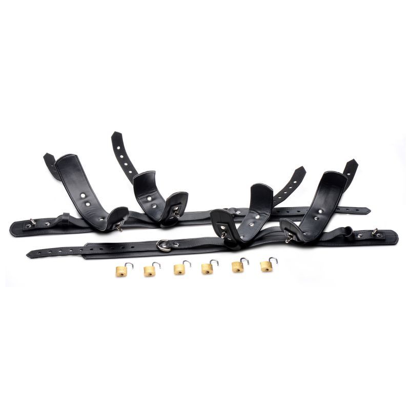 Frog Tie Restraint Set in Black for Enhanced Bondage Play