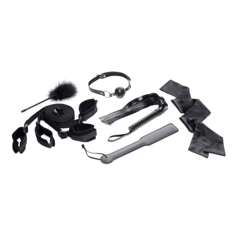 6-Piece Bed Restraint Bondage Kit Black