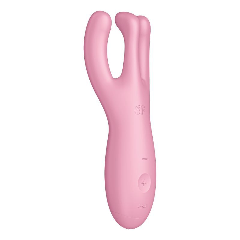 Satisfyer Threesome 4 Connect (Pink) – App-Controlled Flexible Clitoral and Labia Vibrator
