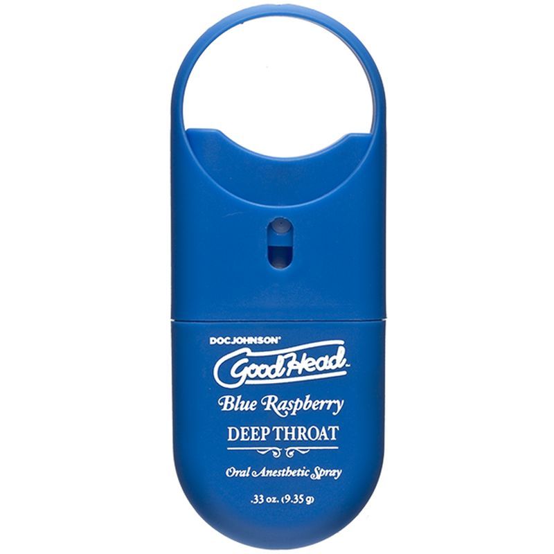 GoodHead Deep Throat Spray To-Go – Oral Numbing Spray - Blue Raspberry 9ml