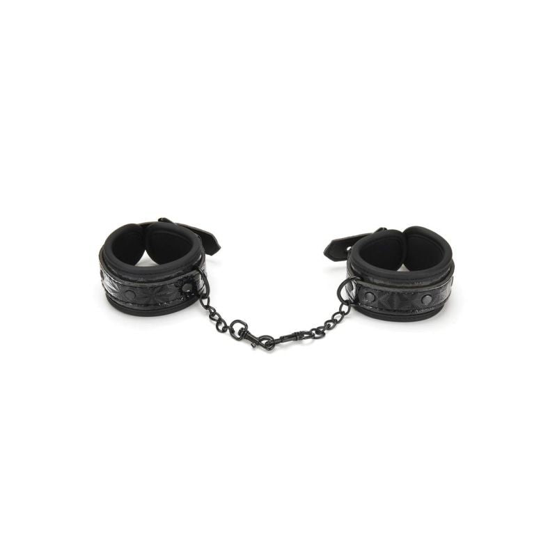 Whip Smart Diamond Handcuff Black Elegant Bondage Accessory