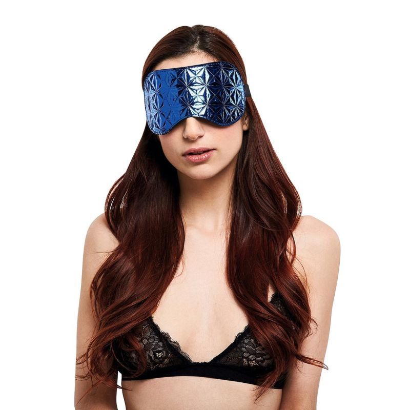 Whip Smart Diamond Blindfold in Blue