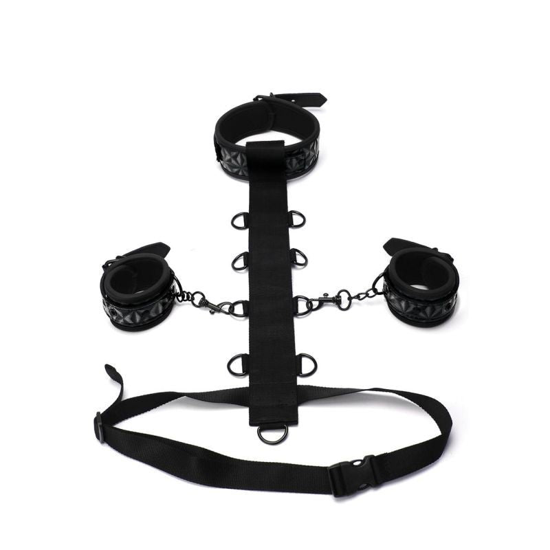 Whip Smart Diamond Body Restraint Three Piece Set Black