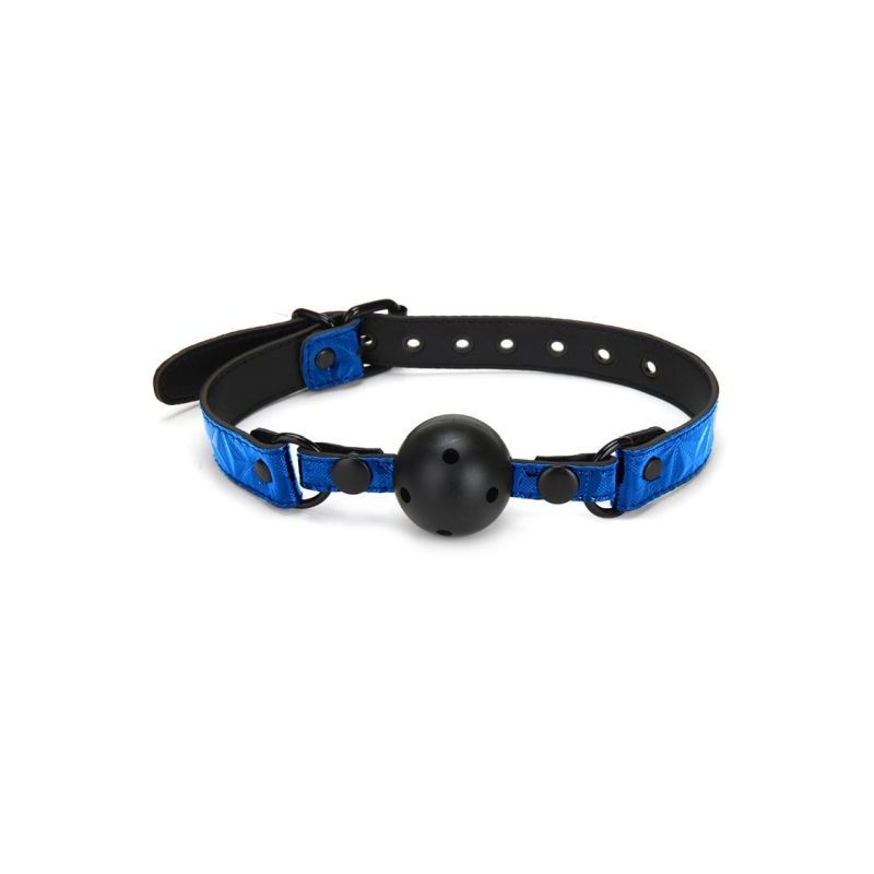 Whip Smart Diamond Deluxe Ball Gag in Blue
