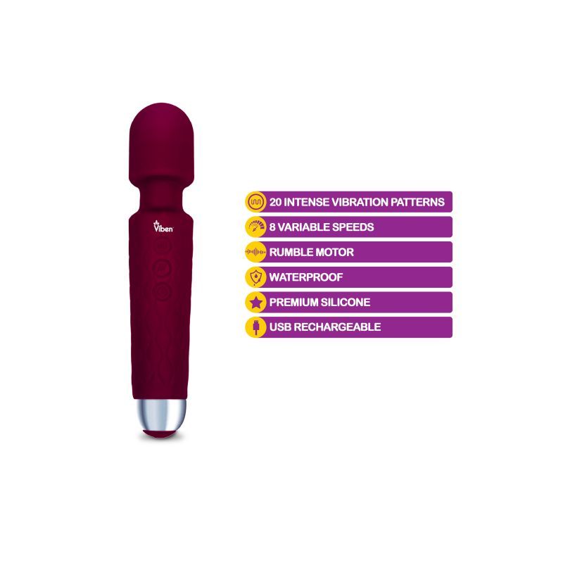 Viben Tempest Wand Massager in Ruby
