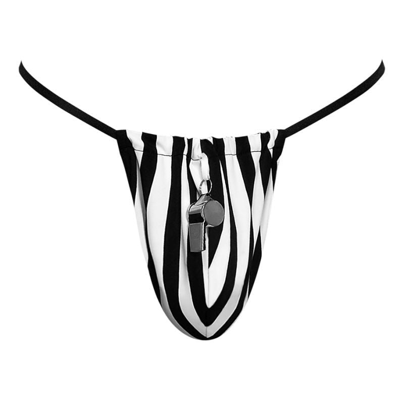 Referee Novelty G-String Black for Men by Male Power