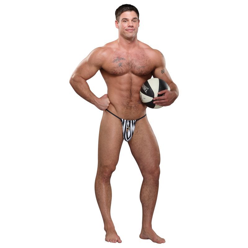 Referee Novelty G-String Black for Men by Male Power