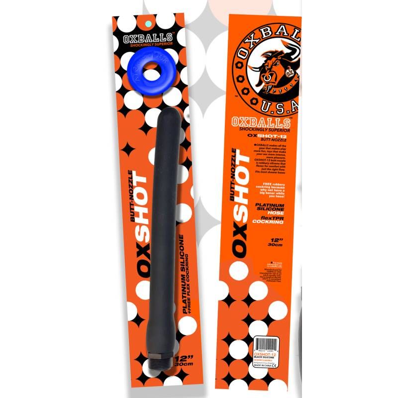 Oxshot Butt Nozzle 12in Shower Hose for Ultimate Cleaning