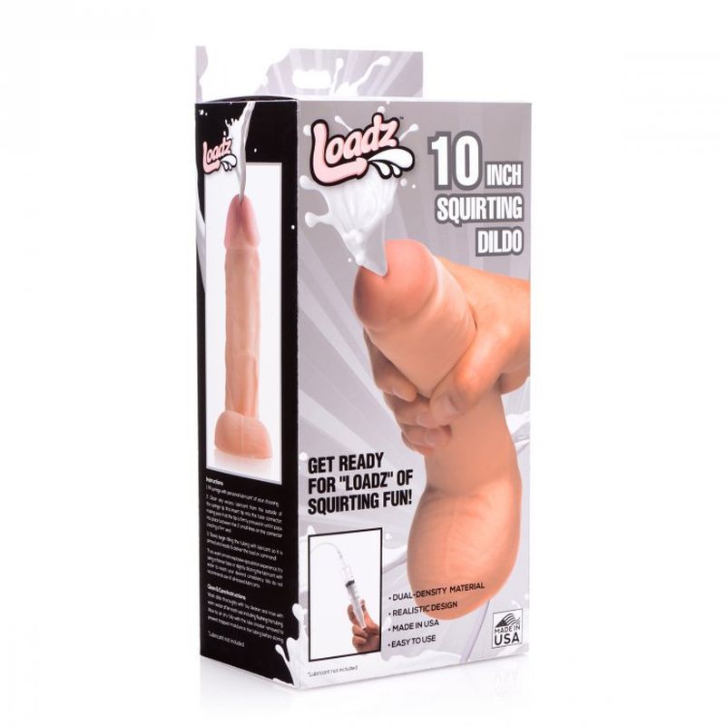 Squirting Dildo 10 Inch – Ultra-Lifelike Dual-Density Dildo with Syringe