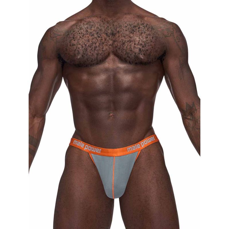 Male Power Casanova Uplift Micro Thong in Grey for Men