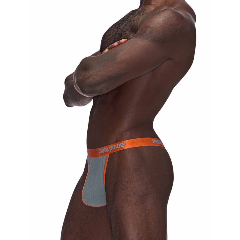 Male Power Casanova Uplift Micro Thong in Grey for Men