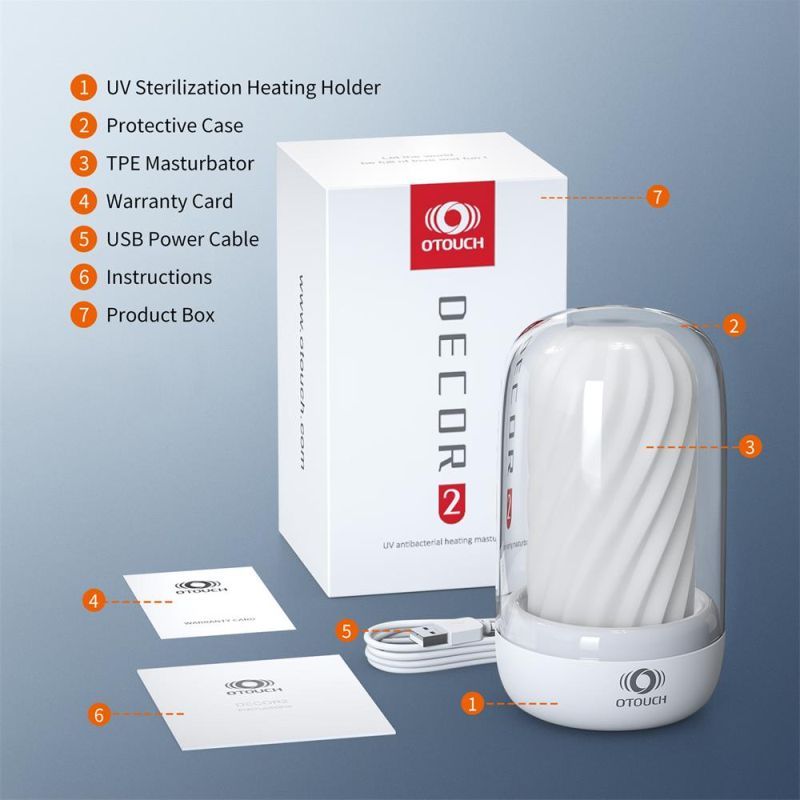 Decor 2 Masturbator Sleeve with UV Sterilization and Heating Unit
