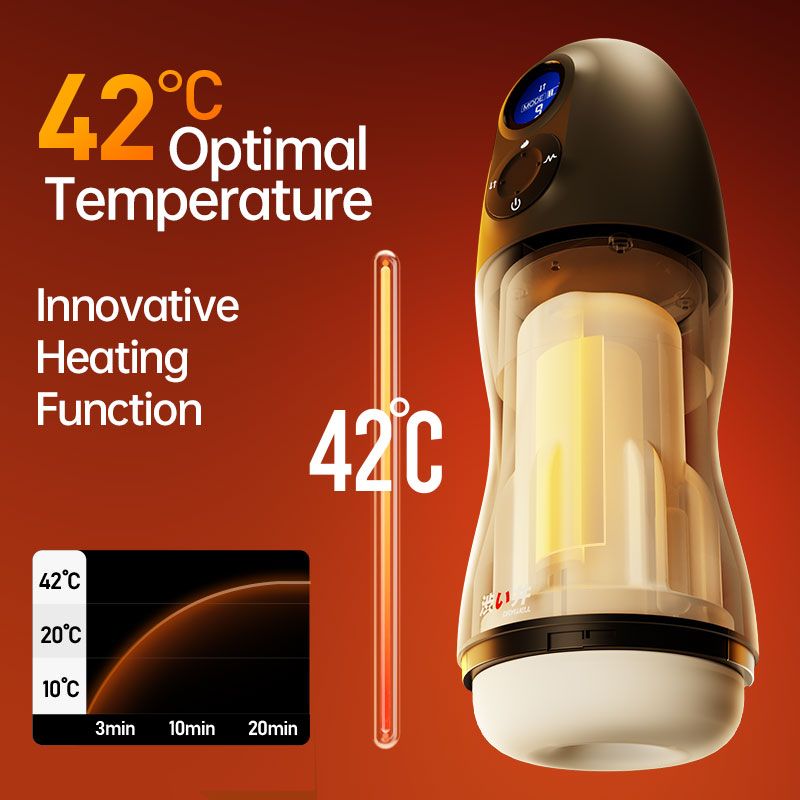 Atom Electronic Masturbator with Heating and Vibration Modes