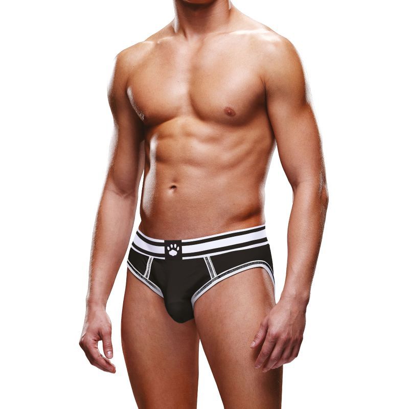 Prowler Open Brief Black/White Backless Design