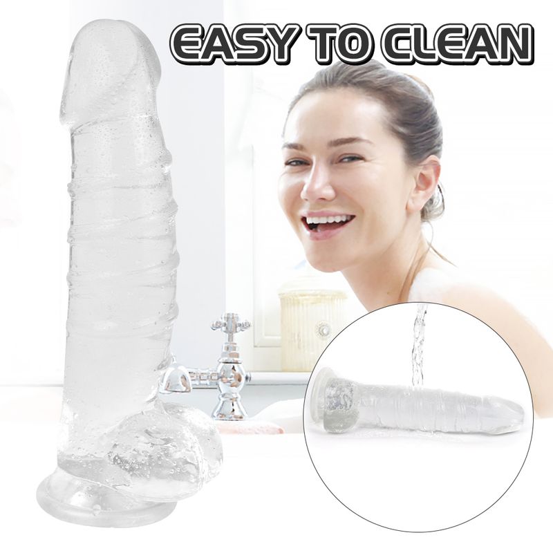 Denny Dong Clear XXL (40cm Length, 14cm Diameter) – Large Realistic Dildo with Suction Cup