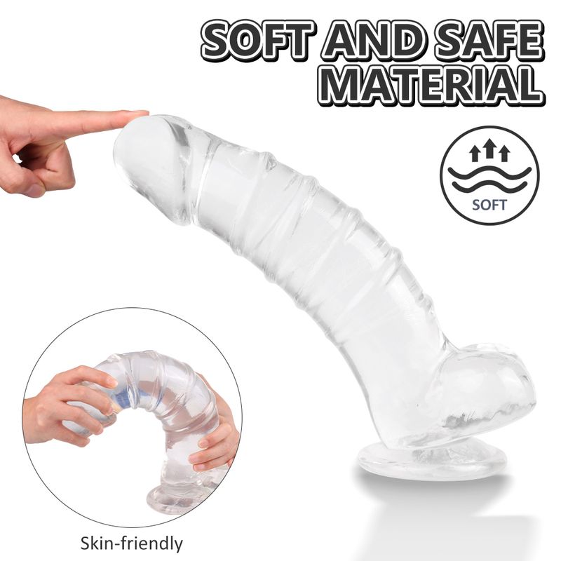 Denny Dong Clear XXL (40cm Length, 14cm Diameter) – Large Realistic Dildo with Suction Cup