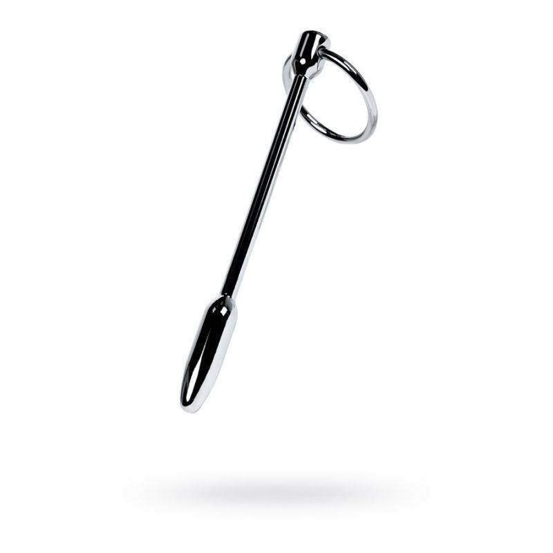 Silver Metal Urethral Plug with Ring for Pleasure and Stimulation
