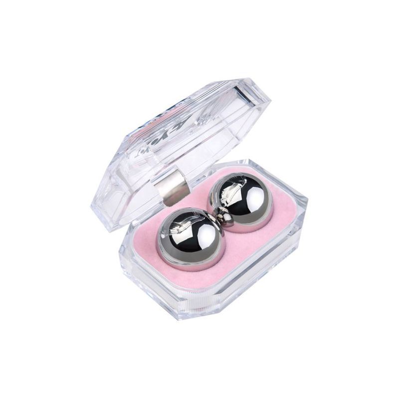 Silver Metal 2 Piece Vaginal Balls 3 Centimeters – Medical Steel Vaginal Balls
