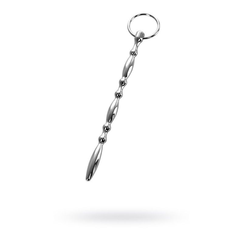 Silver Metal Beaded Urethral Plug with Ring