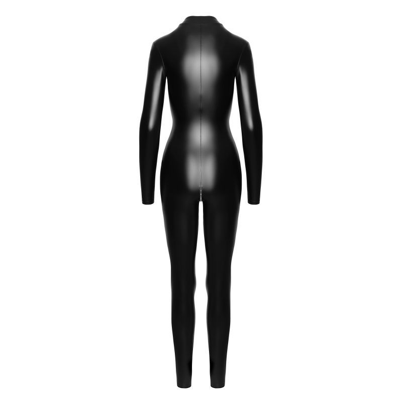 Power Wetlook Catsuit with Front Zipper