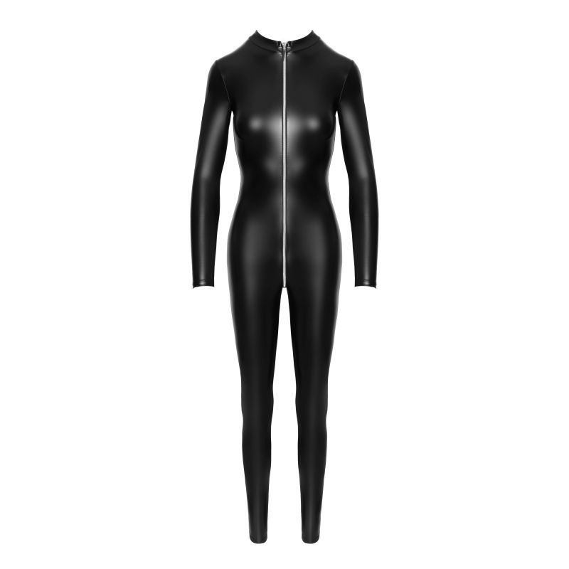 Power Wetlook Catsuit with Front Zipper