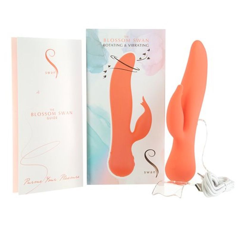 Blossom Swan Rabbit Vibrator 21cm Long x 3.8cm Diameter