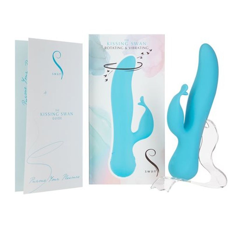 Kissing Swan Rabbit Vibrator 21cm Long 3.8cm Diameter