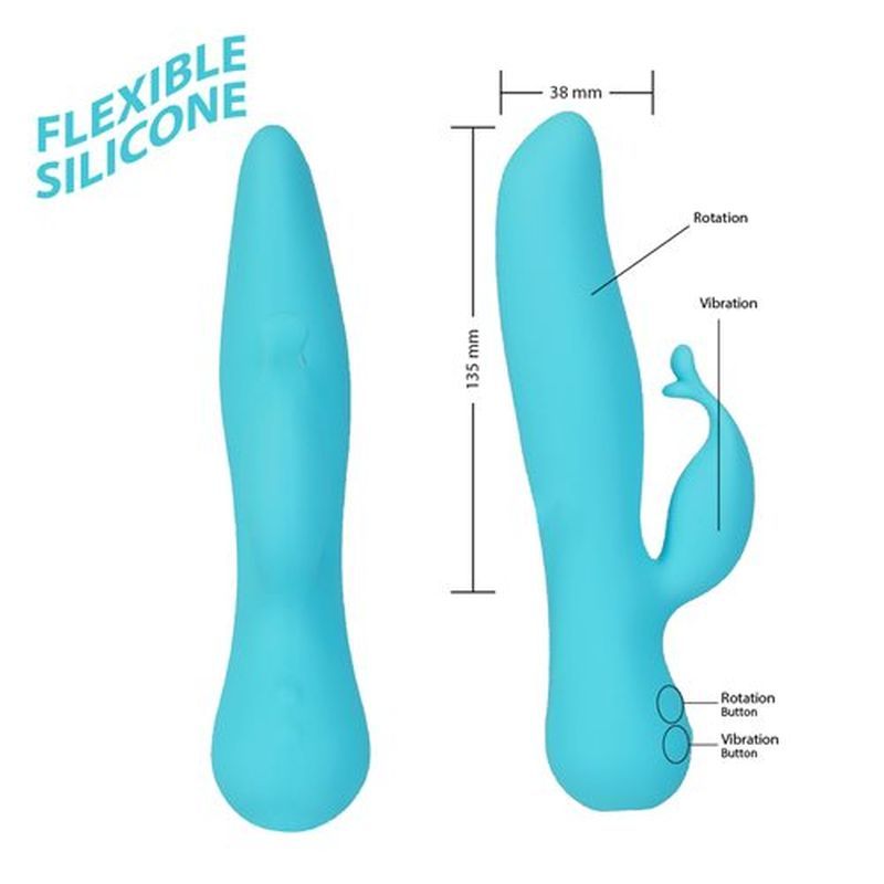 Kissing Swan Rabbit Vibrator 21cm Long 3.8cm Diameter