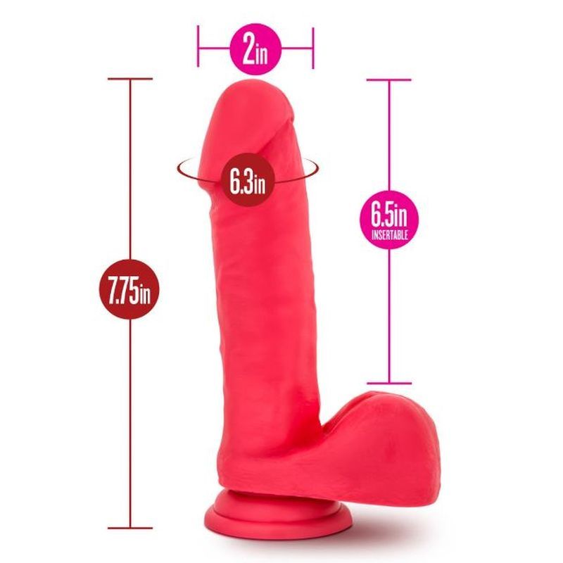 Ruse Big Poppa Cerise Dildo 6.6 Inch Insertable Length