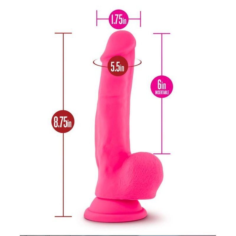 Ruse Shimmy Hot Pink Dong 6 Inch Insertable Pleasure Toy