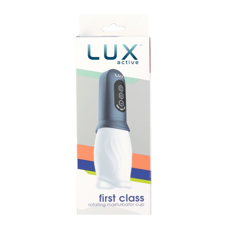 First Class Rotating Masturbator Cup – Textured Soft Sleeve Male Toy
