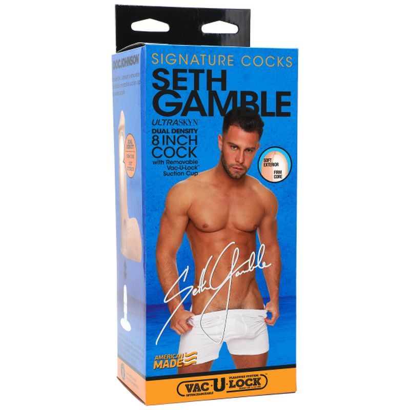 Seth Gamble Ultraskyn Cock – 8 Inch Dual Density Removable Suction Cup Dildo