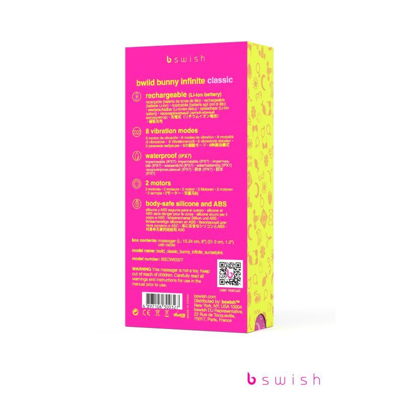 Bwild Bunny Classic Infinite Sunset Pink Rabbit Vibrator