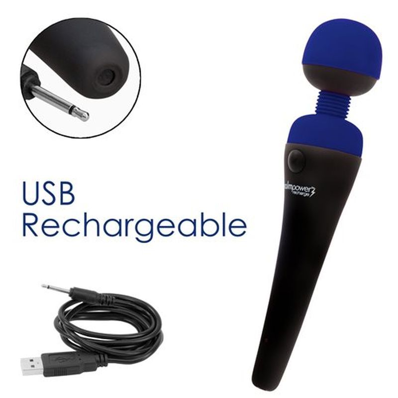 PalmPower Massage Wand Blue - Powerful Vibrator