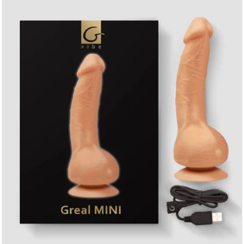 Greal MINI Flesh w Suction Cup 7 x 1.18 Inch Vibrator
